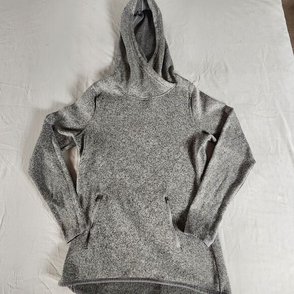 Old Navy Tops - Old Navy Active Gray Hoodie Womens Medium Fleece Pullover Zip Pockets